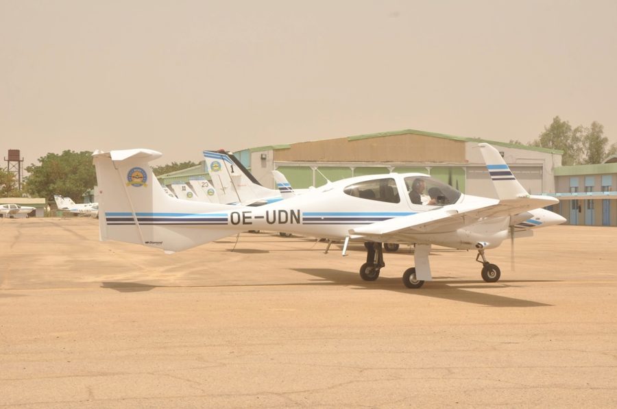 NCAT training aircraft on the apron